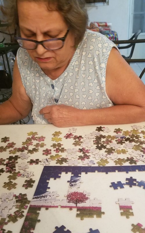 puzzle time at 5am with grandma